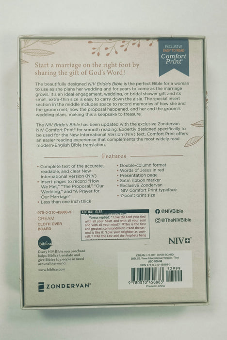 Englanti Brides Bible NIV