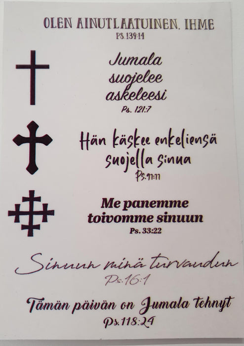 Siirtotatuointi - Raamattu tulee iholle